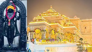 Ram Mandir Ayodha, Flower & Light Decoration Inside & Outside Temple for Pran Prathistha Ram Lala