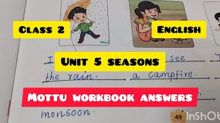 class 2 Unit 5 seasons English Mottu workbook answers Ennum Ezhuthum