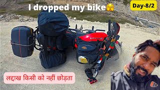 | Day 8/2| Dropped my Bike 🥺in  between khardungla to Nubra Valley | Ladakh 2022|