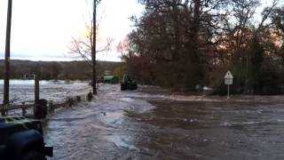 Killerton to Ellerhayes road flooded 31/11/12