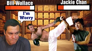 Bill "SuperFoot" Wallace vs Jackie Chan ( Brutal Fight ) REACTION