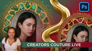 Illustrating a Dimensional Gold & Emerald Frame with Photoshop Mixer Brushes