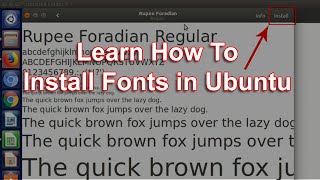 How To Install Fonts in Ubuntu 🔥🔥🔥