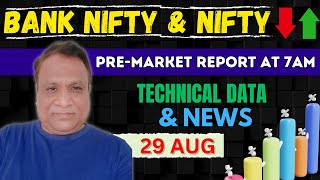 Nifty, Bank Nifty Technical / Data,  Pre- Market Update at 7 am,    29 -Aug -2024