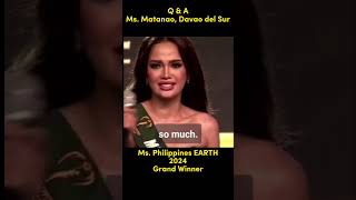 MS. PHILIPPINES EARTH 2024 GRAND CHAMPION 👑 (Matanao, Davao del Sur) #amazing #pageant