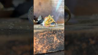 making gold jewelry ring #vuong #rings