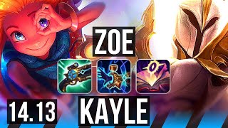 ZOE vs KAYLE (MID) | 13/1/10, Legendary, 1000+ games | EUW Master | 14.13