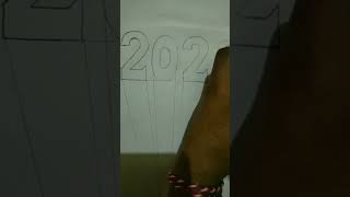 How to draw New year 2023 #drawing  #howtodraw #draw #3D #ytshorts #youtubeshorts