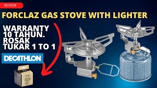 DECATHLON - FORCLAZ Gas stove with lighter - mt100 #camping #hiking #asmr #silentvlog #campingvlogs