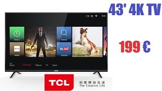 Και 43' και 4Κ και Smart, στα 199 ευρώ ???? // TCL 43DP600 - UNBOXING/REVIEW