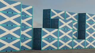 Scotland export import container video footage!