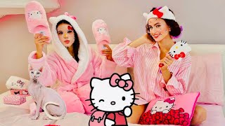 MORNING ROUTINE a tema HELLO KITTY ed il mio GATTO NUDO !!🎀😻- by Charlotte M.