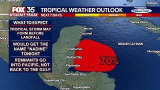 Potential Tropical Cyclone 15 forms in Caribbean near Yucatán Peninsula; could become future 'Nadine