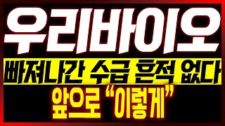 [우리바이오 주가전망] 빠져나간 수급 흔적 없다!! 앞으로 "이렇게"!!