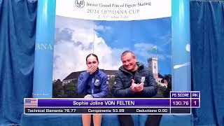 Sophie Joline von FELTEN FP(3A+3T&3A)  05.10.2024 ISU JGP Rnd6 @ Slovenia