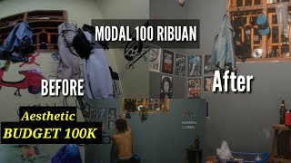 Dekorasi Kamar Tidur Cowok Minimalis 2x3 Terbaru 2021(On Budget Modal 100k Kamar Jadi Keren)