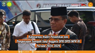 Kabasarnas Hadiri Pelantikan dan Pengucapan Sumpah/Janji Anggota DPR/DPD/MPR RI Periode 2024-2029