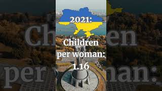 Fertility rate in Ukraine (1986-2024) #ukraine #population #ukrainian #demographics