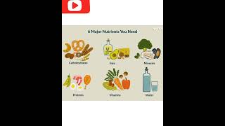 6 major Nutrition u need