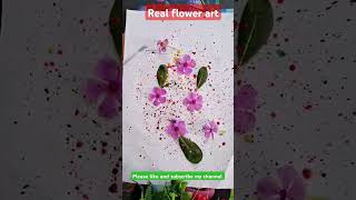 How to draw  real Flower and leaf #art #drawing #painting#education #shortsviral #shortfeed#flowers