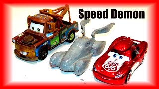 Pixar Cars Custom and Collectibles Speed Demon Primer Grey Part 3 Cars on The Road