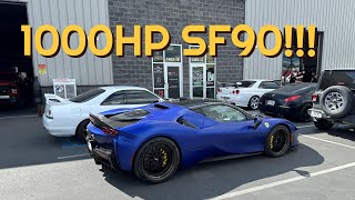 A ride in a 1000HP Ferrari SF90! INSANITY ENSUES!