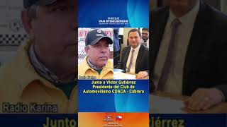 En Radio Karina junto a Víctor Gutiérrez, Presidente del Club de Automovilismo CDACA - Cabrero