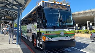 Golden Gate Transit: 2014 MCI D4500CT #975 on Route 150 Southbound San Francisco