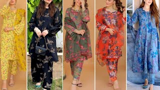 2 Piece Cotton And Lawn Dress Design/2 piece Suits Design For Summer/Floral Printed Dresses Ideas ||