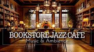 Cozy Autumn Bookstore Café  | Bossa Nova Jazz & Rain Sounds