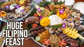 Trying Filipino Food For the First Time | HUGE BILAO PLATTER