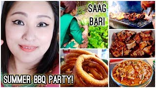 Summer BBQ Party at My MaMa’s Ghar | Tasty Nepali Food | Saag Bari - VLOG #87