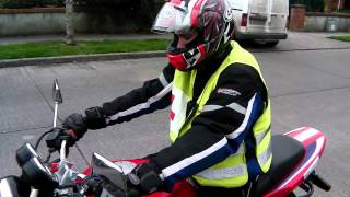 Motorcycle uturn ,slow speed ride, hand signals ibt