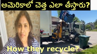 TRASH Cleaning and Recycling In USA||Telugu Vlogs from USA||Telugu Vlogs