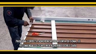 ¿como hacer puerta de cerco de aluminio y Duelas Lamitec?