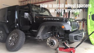 Installing Jeep wheel spacers!