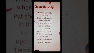 Clean Up Song (Rhyme)