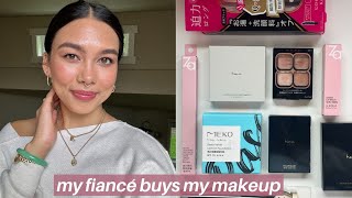 my fiancé buys my makeup! a full face of asian beauty!