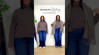 Wearing vs styling: casual cold weather outfit