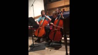 Cutest pair of cellists this side of the moon!