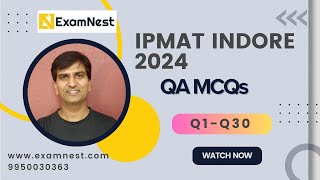 IPMAT Indore 2024 | QA | MCQs | Solution | Answers | Examnest