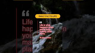 "Life is what happens when you're busy making other plans." - John Lennon #Short