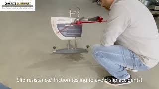 Slip/ Skid resistance test | Friction test | by Concrete Planners | India