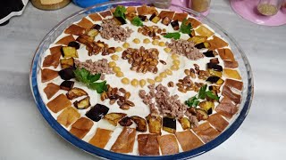 فتة الباذنجان الشهية😋 من أطيب أنواع الفتة التي يمكن أن تتذوقها وخاصة في رمضان .#& مع Arap mutfağı