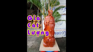 Tượng Khổng Minh (Gia Cát Lượng) gỗ hương cao 50cm 🌳 Tượng Gỗ Phong Thủy 🌳 Tượng Gỗ Đẹp