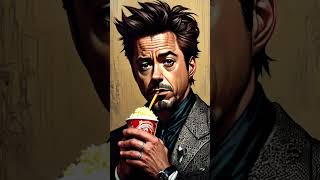 What food Robert Downey Jr. eating? #aigenerated #aiart #aiphotos #robertdowneyjr #tonystark