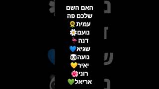 חלק 2 האם השם שלכם נמצא פה?