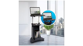 Techni Mobili Sit to Stand Mobile Medical Laptop Computer Cart