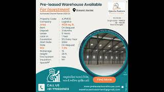 4134SQ FT PRE-LEASED WAREHOUSE PROPERTY AVAILABLE FOR INVESTMENT IN BHIWANDI FOR ARCHITECT