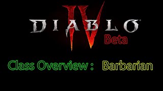 Diablo 4 Beta : Class Overview : Barbarian